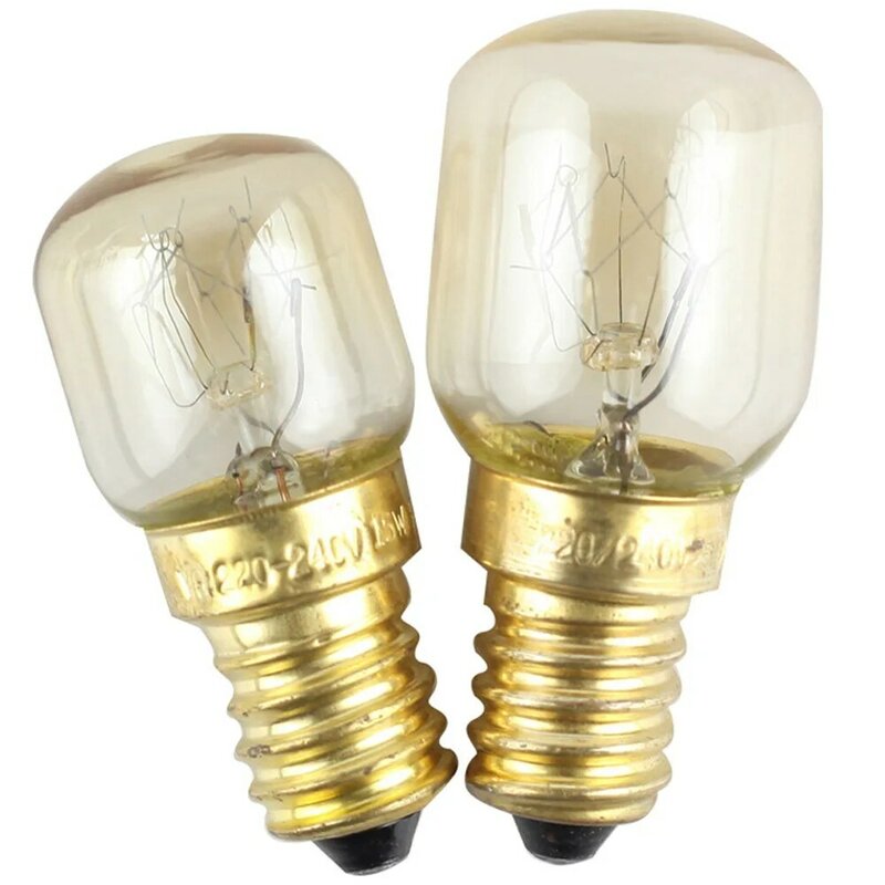 heat-resistant Oven Light Resistant Filament Heat 15W 25W refrigerator light E14 Brass Lamp Head Filament light bulb