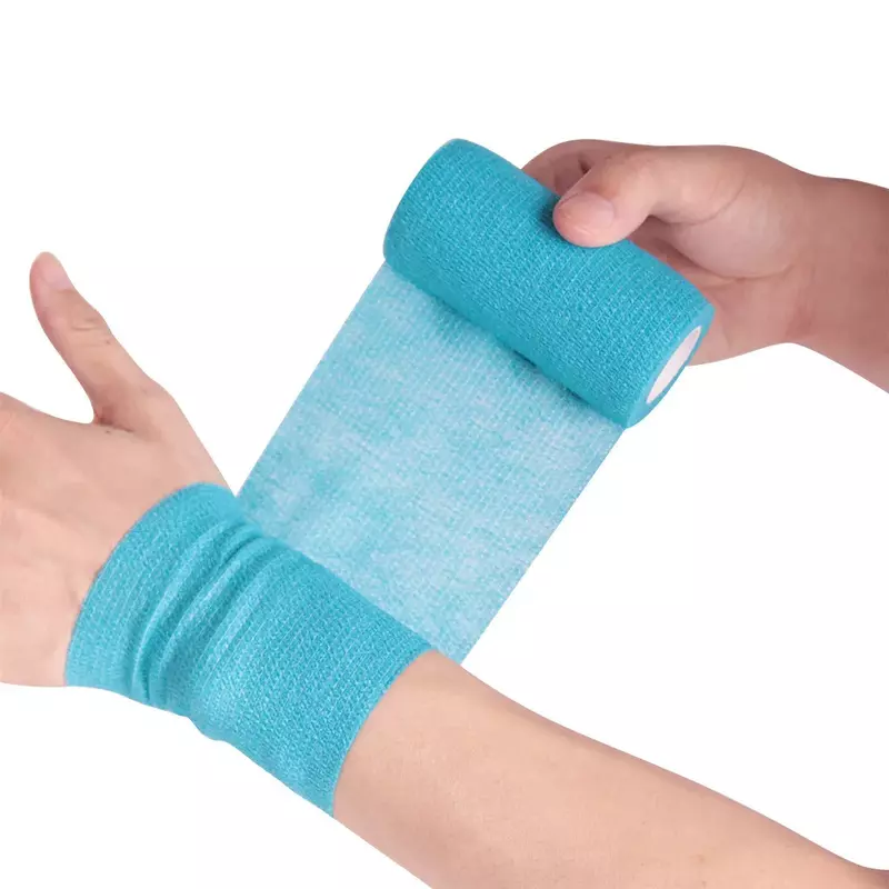 Bawełniany oddychający medyczny bandaż z gazy do uprawiania sportów na świeżym powietrzu elastyczne bandaże samoprzylepne mocowanie nadgarstka łokieć bandaż na kostkę
