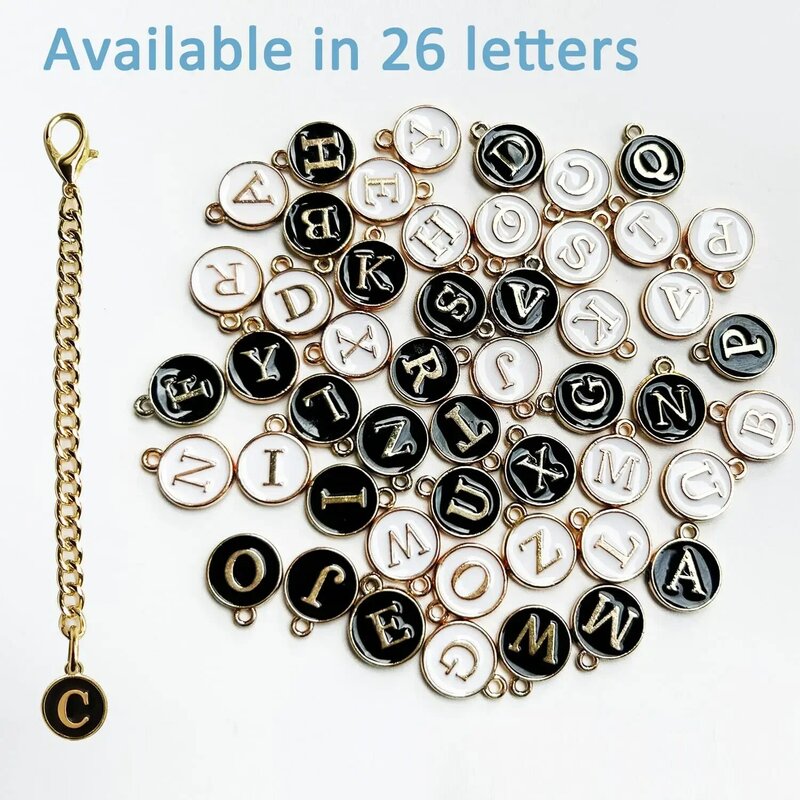 Letter Charm Accessories for Stanley Cup 2PCS Initial Name ID Personalized Handle Charm for Stanley Tumbler 2024