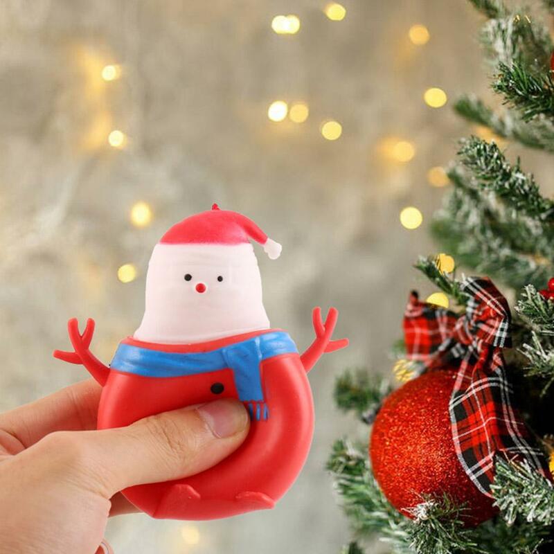 Śliczne zabawka na boże narodzenie Santa Claus antystresowe narzędzie wycisnąć miękki stres zabawny Fidgets zabawka dla dzieci prezent na Boże Narodzenie