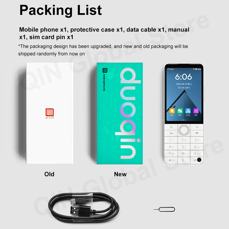 هاتف Qin F22 Pro Duoqin MTK Helio G85 Wifi بشاشة 3.54 بوصة 4 جيجابايت 64 جيجابايت معالج ثماني النواة مزود بشاشة لمس 5.0 إصدار عالمي من متجر Play