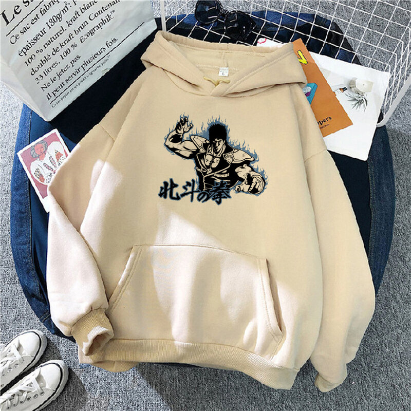 Kenshiro-Sweats à capuche pour femmes, Streetwear des années 90, Vêtements esthétiques Y2K, Pull Anime, Chemises de protection, 2023