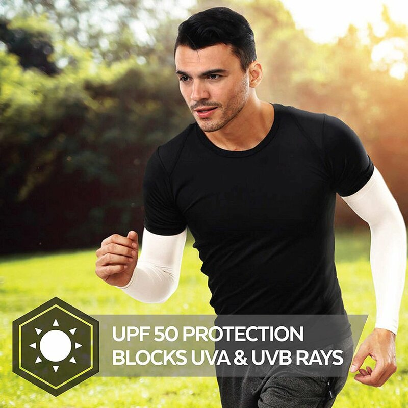 Proteção uv braço de refrigeração mangas upf 50 compressão mangas de sol para homem e mulher para ciclismo ao ar livre