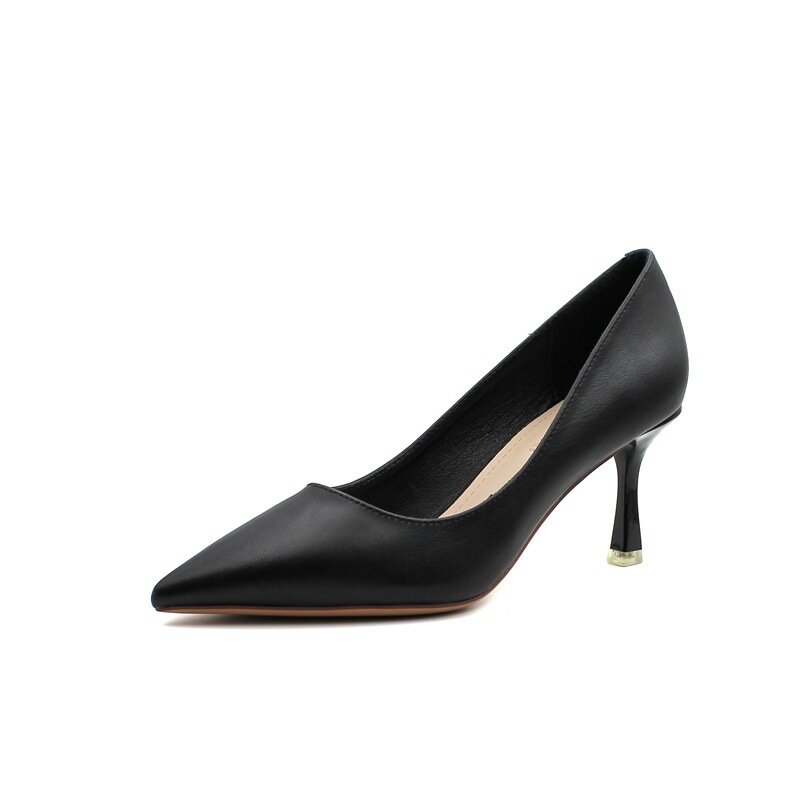 女性のための細いヒールのハイヒール,シンプルでファッショナブルな靴,新しい2024