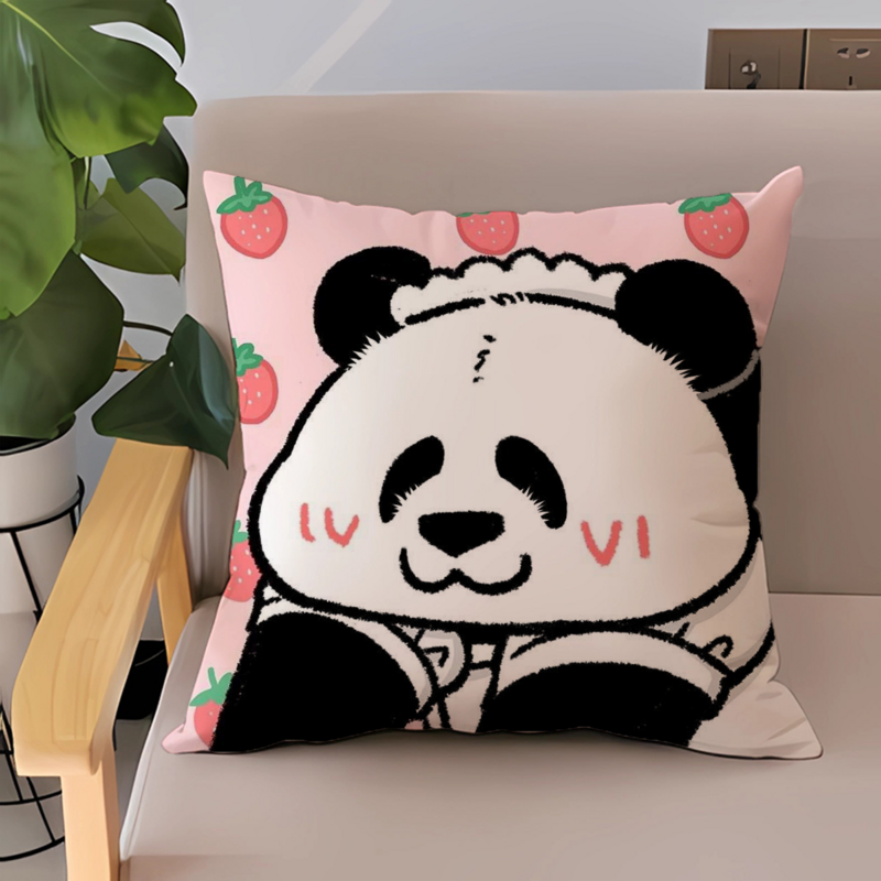 Cute Panda Decorative Pillowcases 40x40 Fall Decor Pillow Cases Sofa Cushions Body Pillow Cover 45x45 Cushion Cover 45*45 Covers