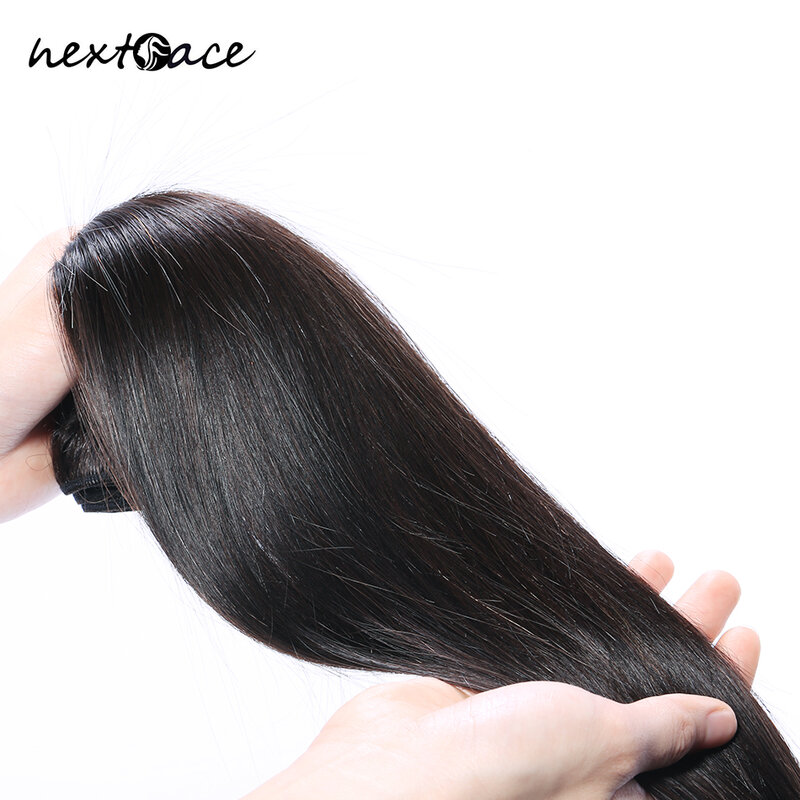 NextFace-mechones de cabello humano malayo, mechones de cabello liso de hueso, 10A, 10-40 pulgadas, elección de cabello Remy, ondas rectas, venta al por mayor
