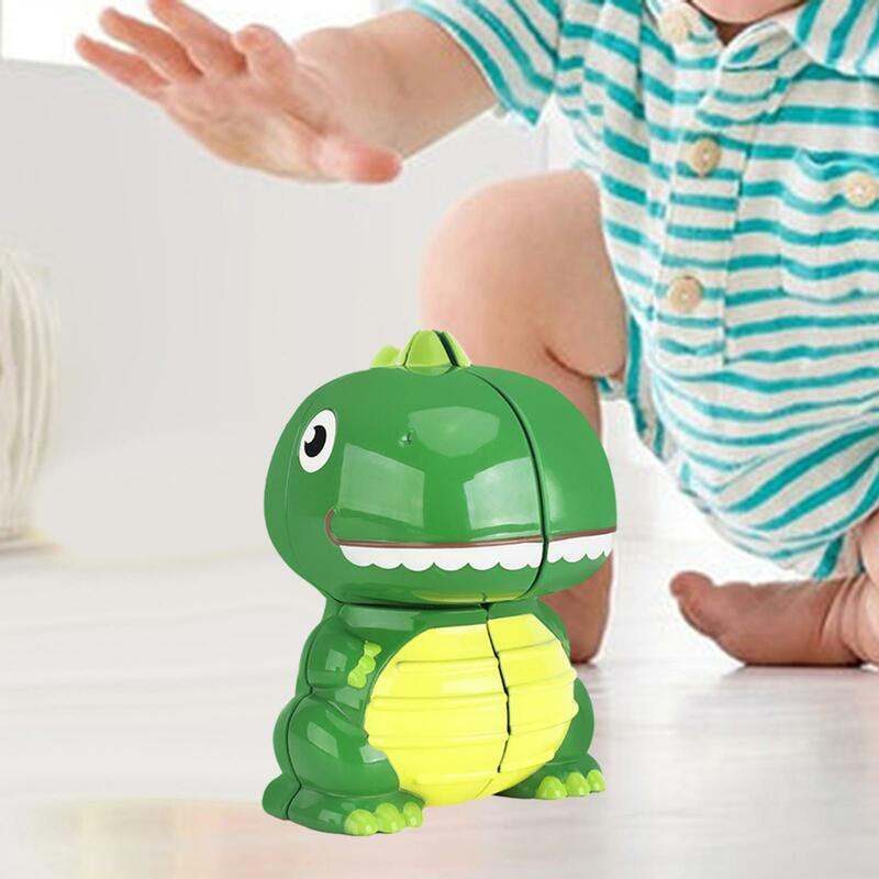 Cube de vitesse dinosaure portable pour enfants, jouet dinosaure drôle, dessin animé pour enfants d'âge alth, flexibilité des mains, faveur de fête, coordination de la créativité