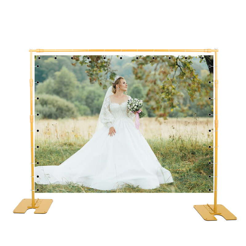 SH 2.4X3M Light Iron Plate Background Frame Photo Backdrop Background Stand Adjustable Telescopic Background Support System