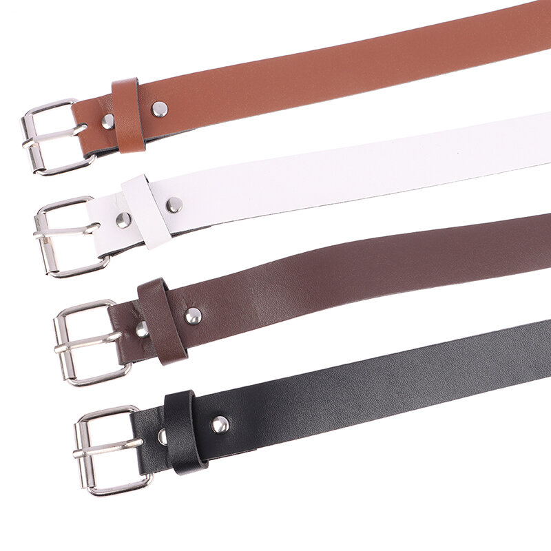 Cinturón de cuero PU con hebilla de Metal para hombre y mujer, cinturón decorativo de 2,3x100cm con hebilla de aleación para ropa, 1 unidad