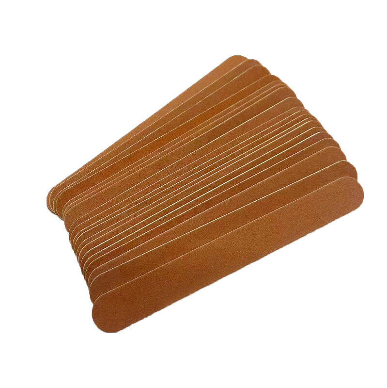 50 szt. Drewniane pilniki do paznokci z pilniczek drewna brązowy pilnik do paznokci narzędzie do Manicure 180/180