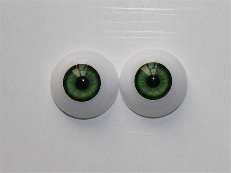 Olhos de boneca para bonecas renascer, acessórios bjd, azul, marrom, verde, globo ocular skyblue, 20mm, 22mm, 24mm, 1 par