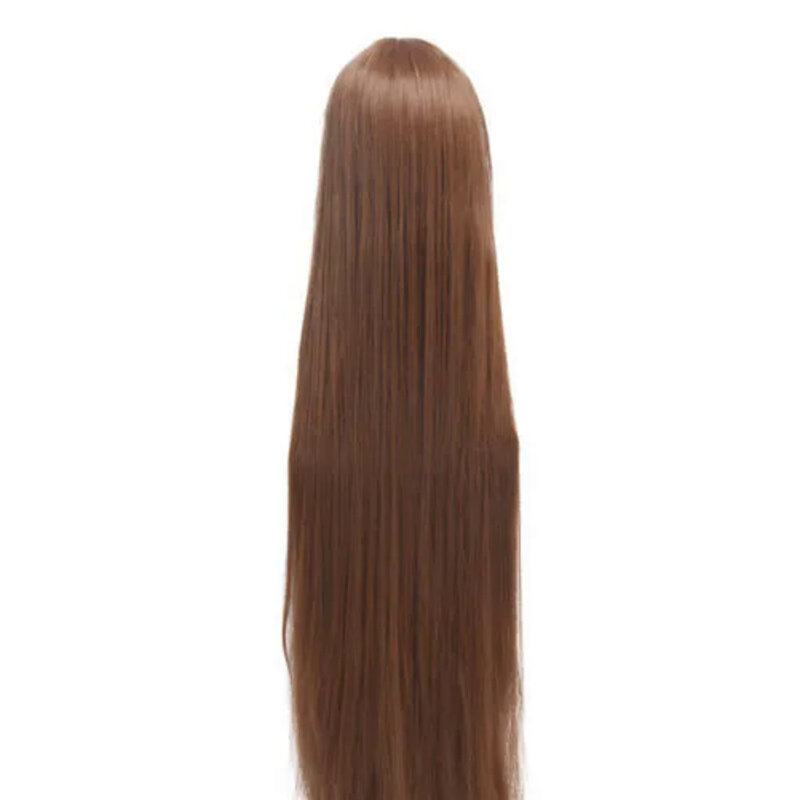 59 women 150cm super long straight cosplay wig light brown bangs anime hair