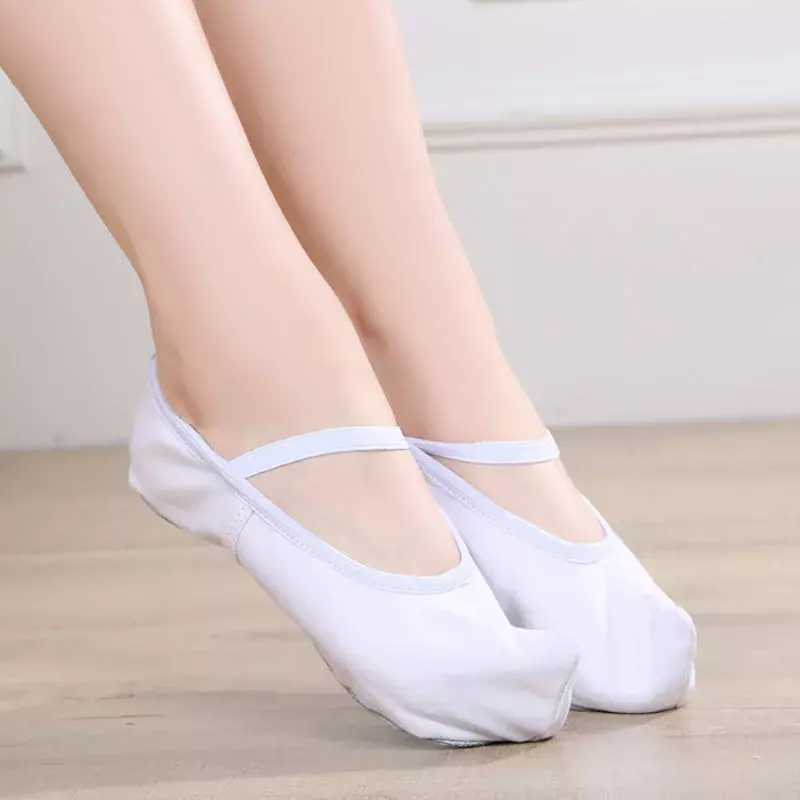 Clyfan พื้นรองเท้าหนังบัลเล่ต์ผ้าใบคุณภาพสูงสำหรับฝึกในร่มโยคะ Gogo รองเท้าเต้นรำสตรีเกาหลี