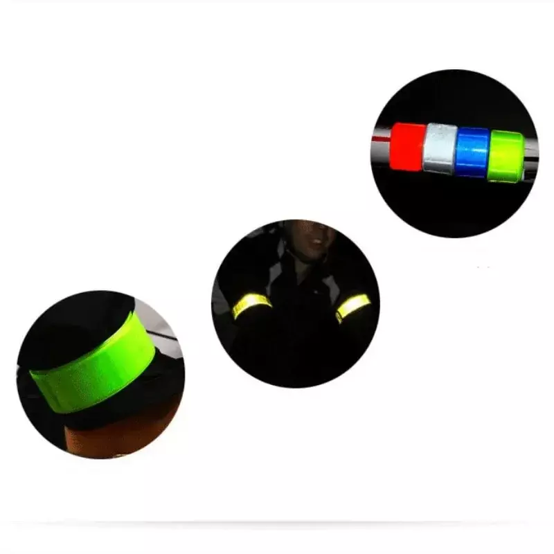 1 Roll 40cm Safety Warning Reflective Tape Sticker for Bike Motorcycle Car Night Safety Tie Leg Arm Strap Pants Fluorescent Tape