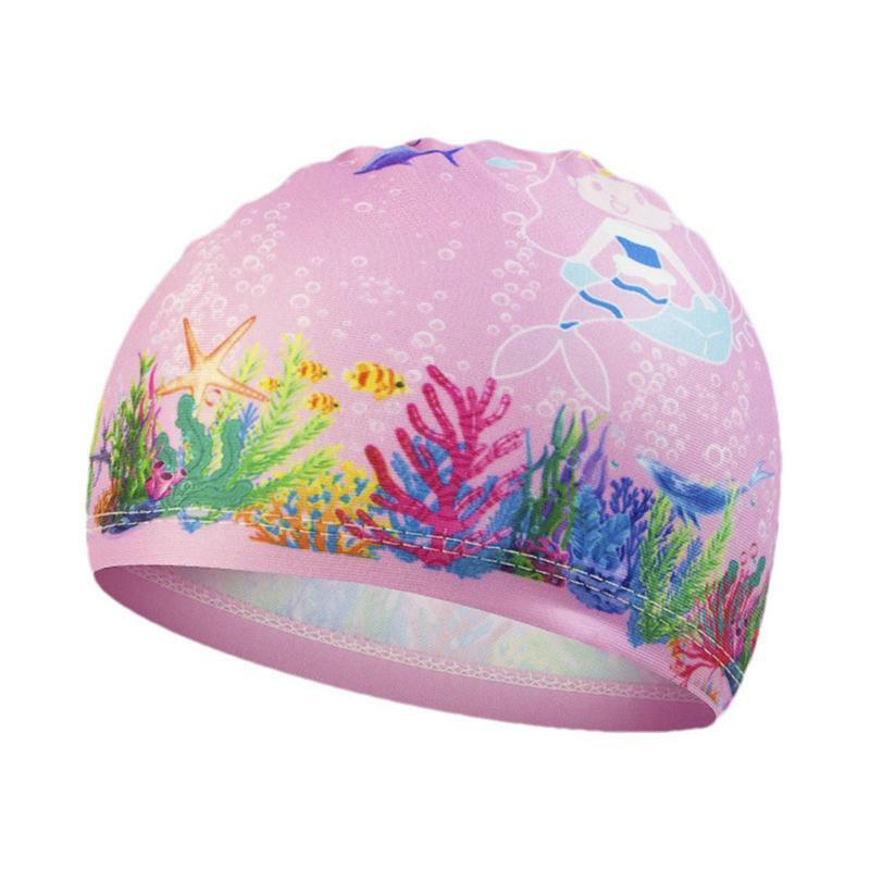 Kids Swim Hat For Boys And Girls Elastic Toddler Swimming Hat Breathable Child's Swim Hats For Long Hair And Short Hair Teen