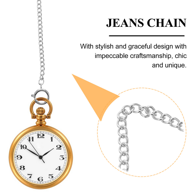 Relojes de bolsillo con cadena colgante para hombre, joyería galvanizada, accesorios de ropa de Metal