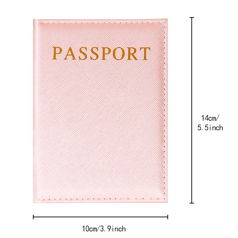 Tampa protetora impermeável do passaporte, cor-de-rosa, suporte do passaporte, borboleta, série da letra, acessórios do curso