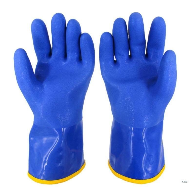 Мужские рабочие термоперчатки, зимние Защитные Водонепроницаемые Нескользящие маслостойкие износостойкие перчатки для холодного хранения