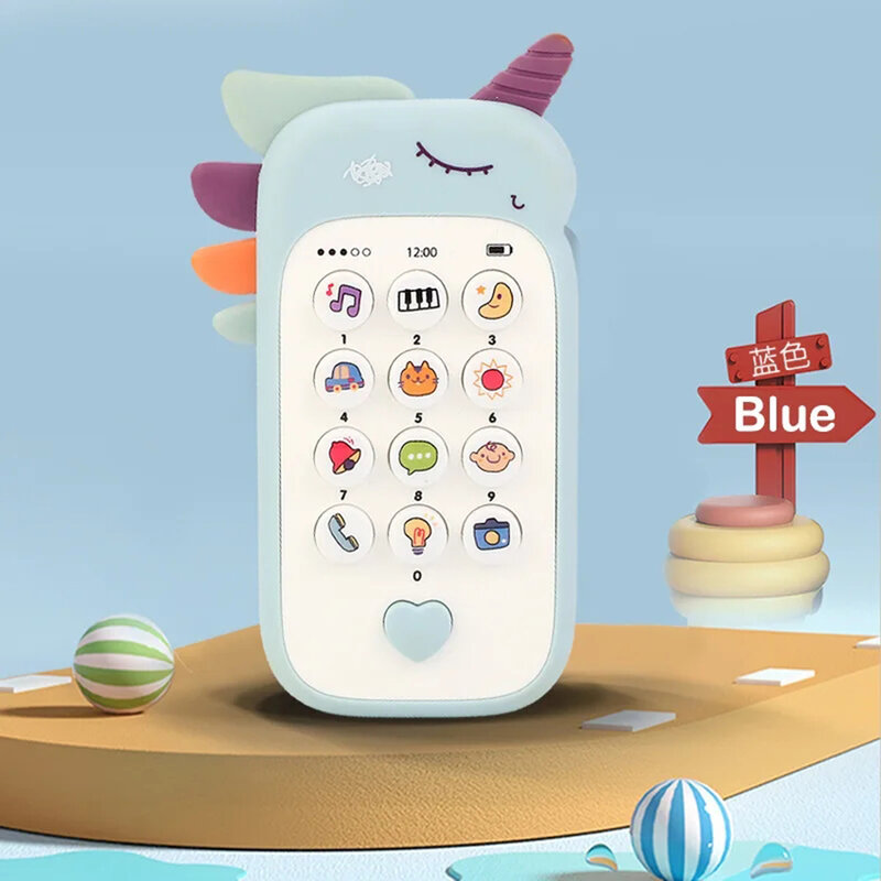 Baby's Music Sound Phone Toy, telefone, brinquedos para dormir, simulação mordedor, educação infantil precoce, presentes para crianças