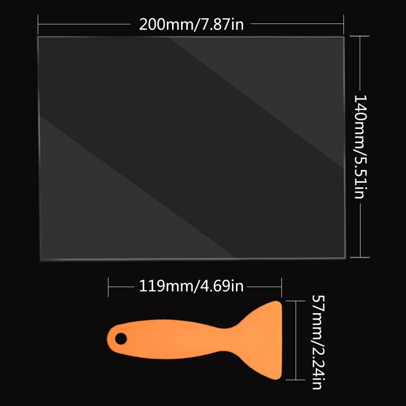 C5AE 5 قطع FEP الشرائط 140x200 ملليمتر قوة نفاذية عالية ، 0.15 مللي متر سمك متوافق مع UV DLP ثلاثية الأبعاد الطابعات