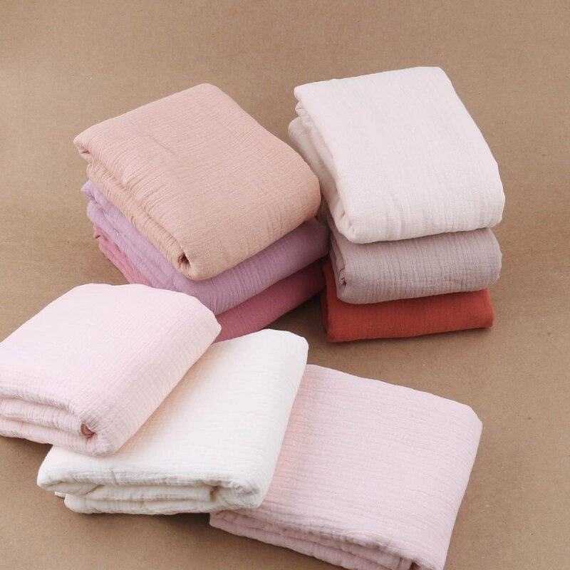 Desain baru selimut katun kain kasa bayi tidak berpendar Muslin baru lahir menerima selimut bedong bungkus anak cepat kering handuk mandi