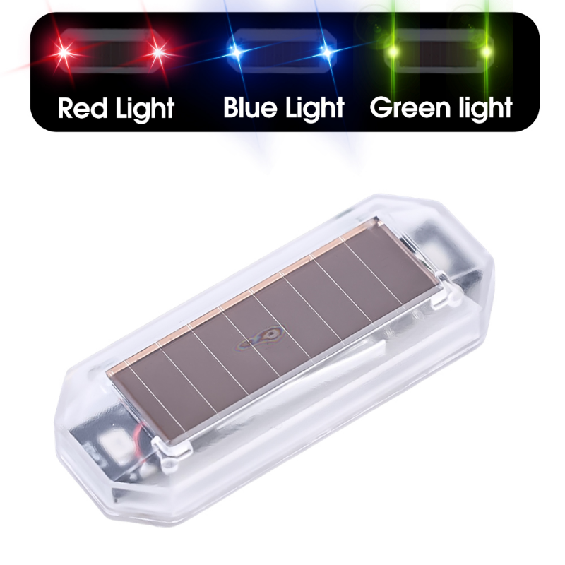 80 MA Car Solar LED Universal Stroboscopic Warning Light Automotible Organizer Dynamic Streamline Design Auxiliary Lights