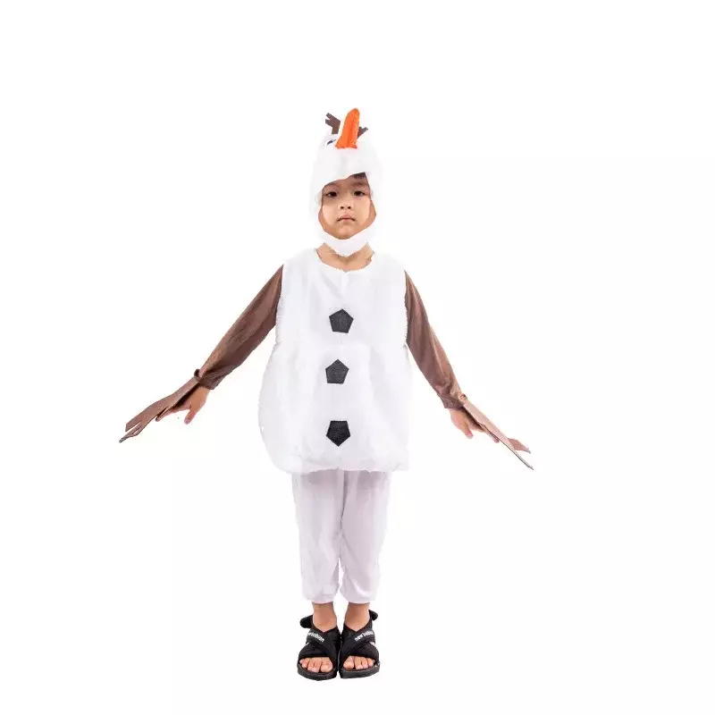 Chirstmas Snowman Olaf przebranie na karnawał dzieci szkolne stroje występ na scenie dla dzieci Xmas kostium imprezowy karnawałowe dla chłopców dziewcząt