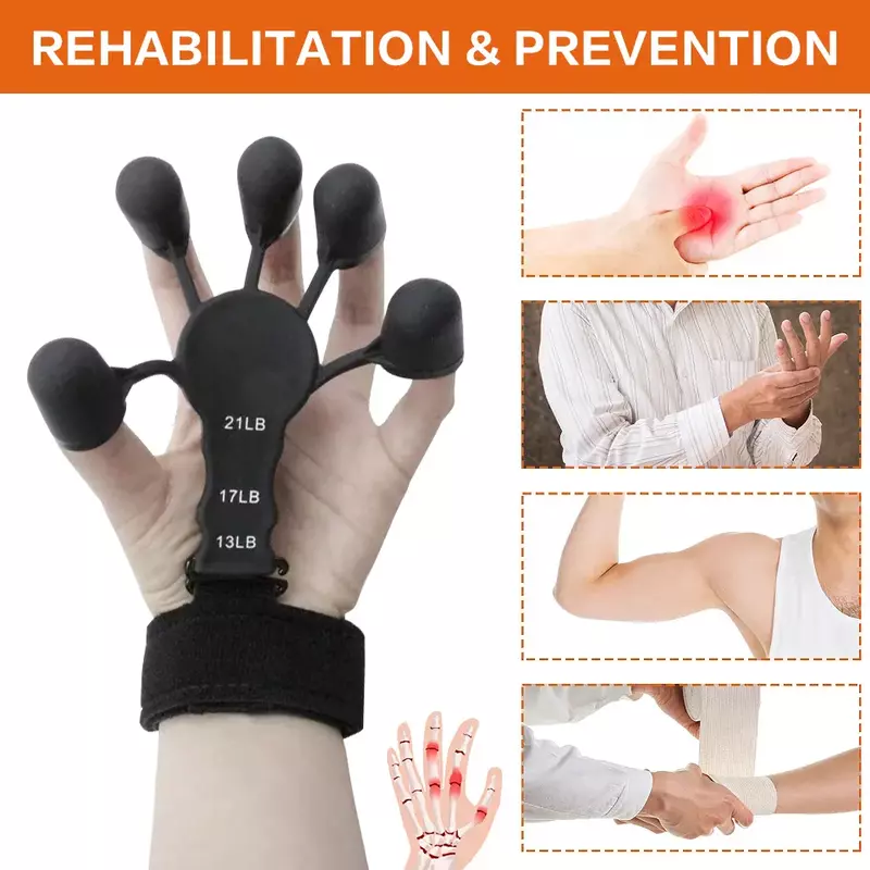 Silicone Hand Grip Enhancer Thumb Exerciser Stretcher Finger Trainer Rock Climbing Grip Strength Finger Grip