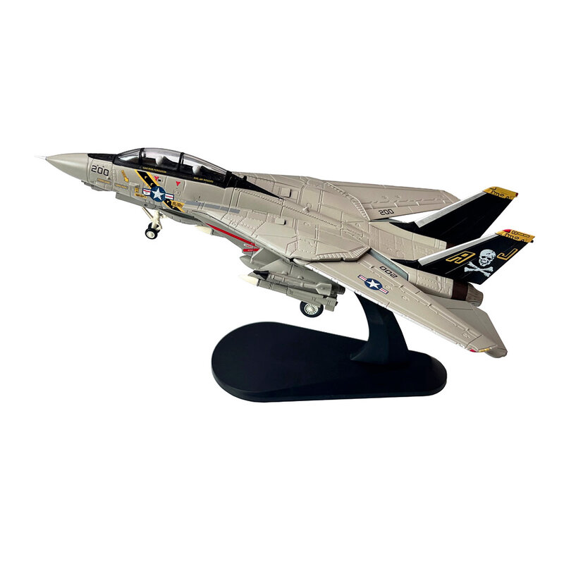 1/100 US Navy Grumman F14 F-14A Tomcat VF-84 myśliwiec samolot metalowy Model samolotu odlewania zabawki wojskowej do odbioru lub prezentu…