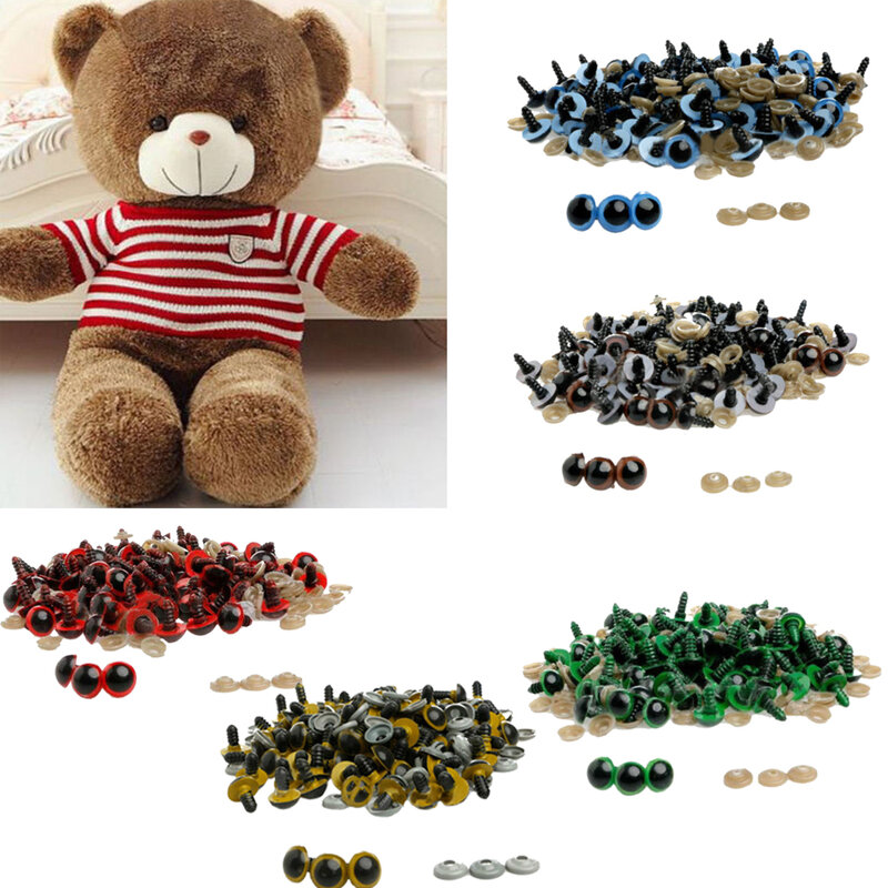 プラスチック製のペット用品,動物のスクラップブッキング,さまざまな形,おもちゃのクラフトアイ,5〜7mm,100個,8mm