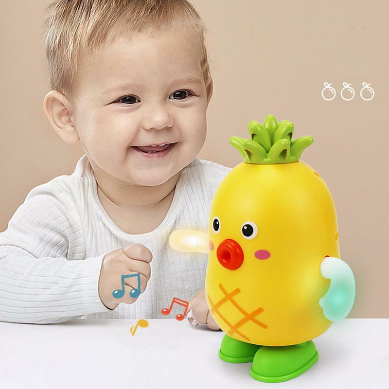 Dancing Singing Toy Fruit Shape Electric Singing Toy With Lights Swing Ornament Interactive Montessori Learning Run Away Toy