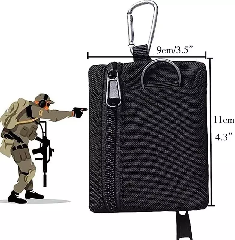 Mini cintura Gear EDC Pocket Tactical portachiavi Pouch portamonete portamonete porta carte d'identità portachiavi portachiavi per auto portafoglio auricolare Pack