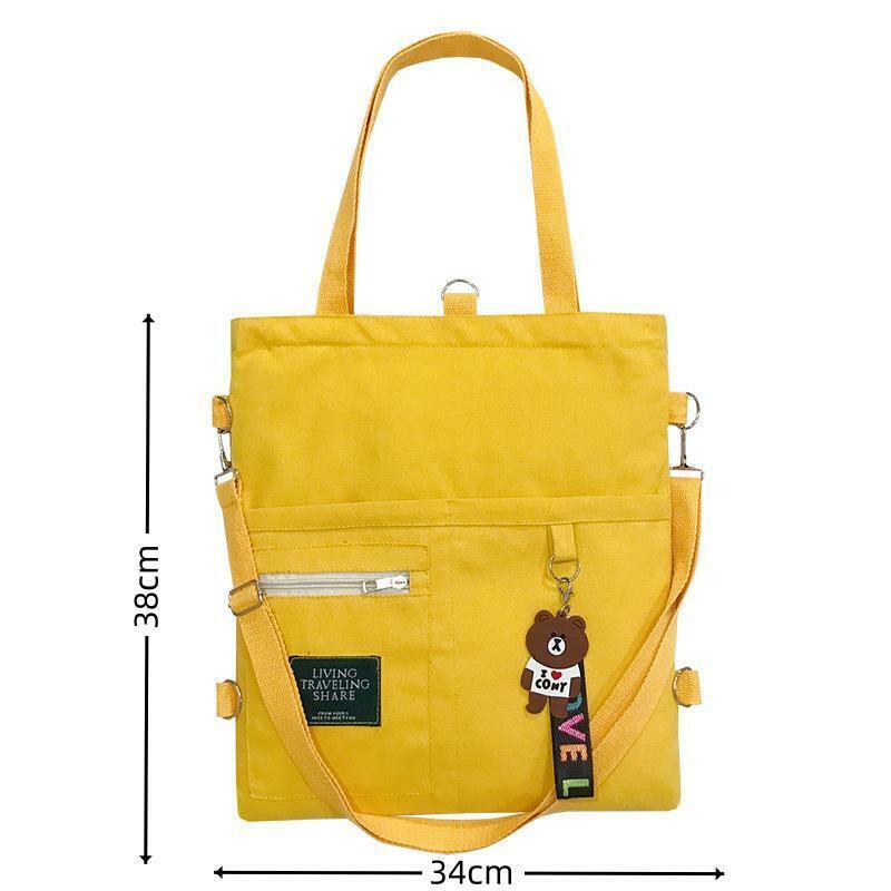 2024 New Leisure Canvas Bag Women's Crossbody Student Handbag Large Capacity Tote Bag Versatile Japanese Women's Art Canvas Bag