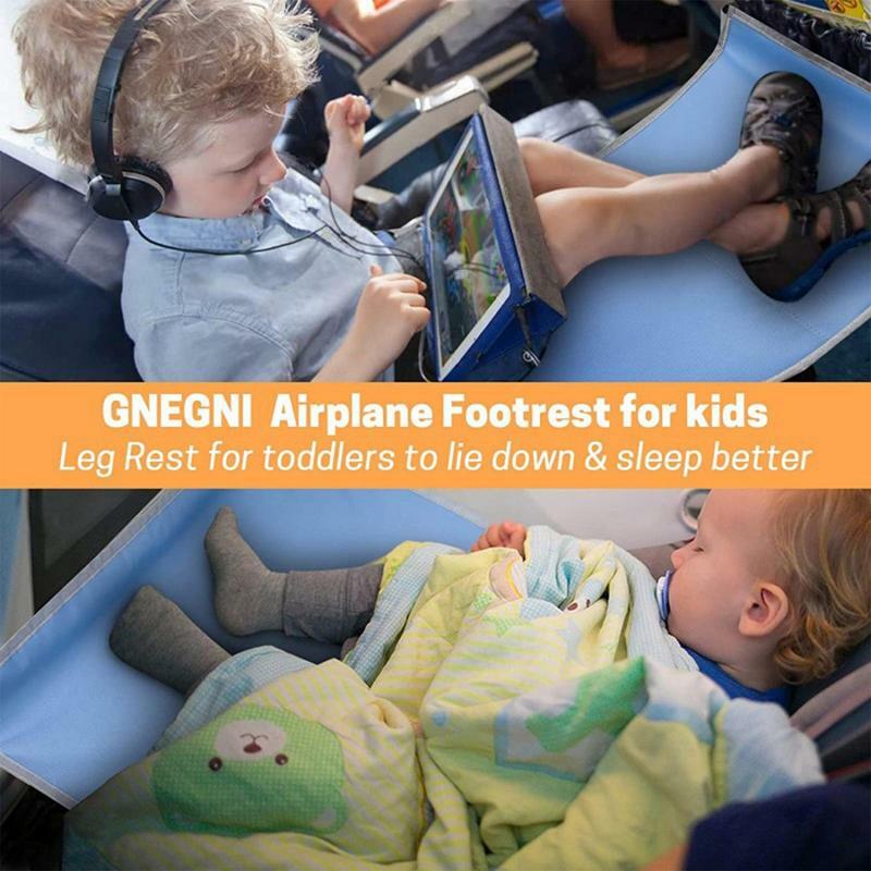 Reposapiés de avión para niños, hamaca portátil, reposapiés para niños, seguro de usar, accesorio de descanso de pies para viajes de negocios, vacaciones