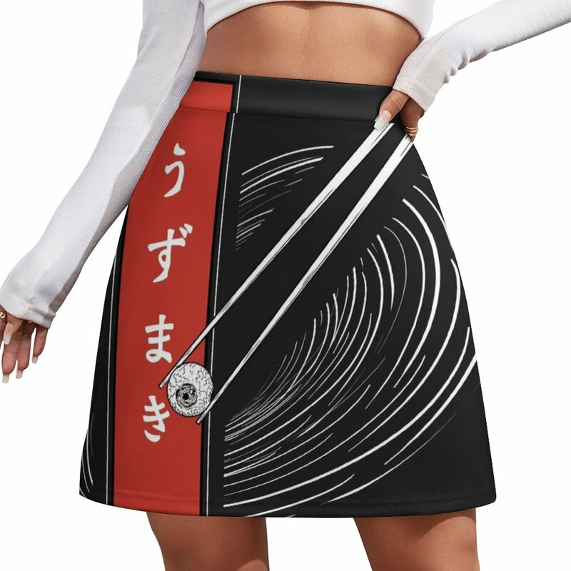 Mini jupe Uzumaki pour femmes, vêtements d'été