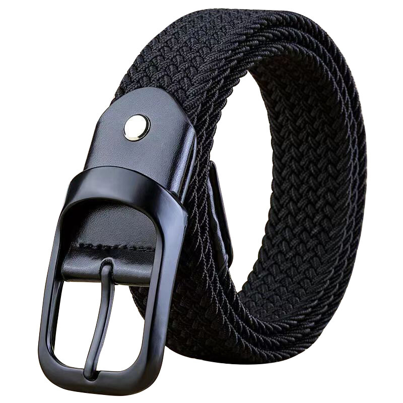 Cinturón de lona tejido Unisex, cinturón de aleación con hebilla de Pin, cinturón versátil para jóvenes y estudiantes, cinturones casuales para Jeans, nuevo