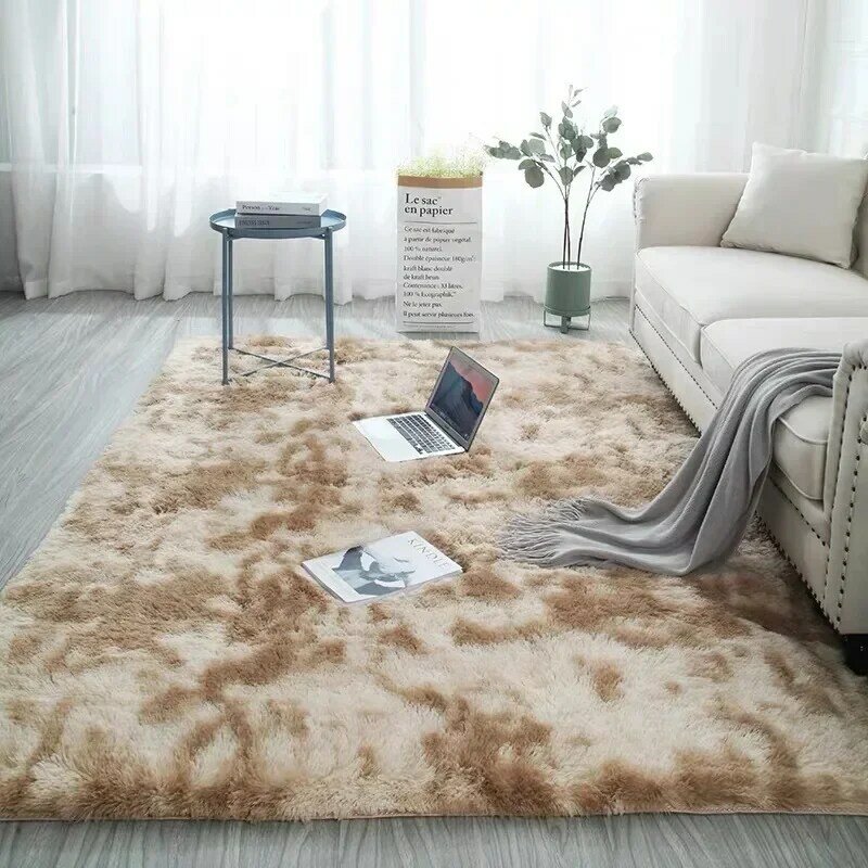2024 trend gradient color PV velvet living room, study, bedside bedroom carpet edging technology is soft and comfortable