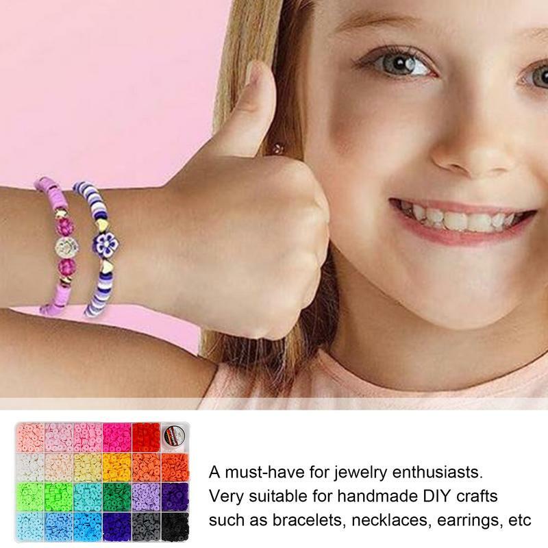 Kit barro Bead para fazer pulseira, colar criativo, DIY para interação pai-filho, 2500PCs