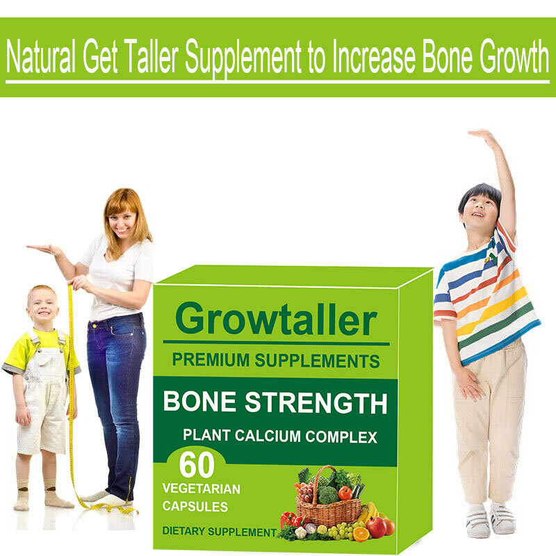 Height Improvement Capsules, Pediatric Recommended, Height Boost, Natural Height Growth, Imunidade Aumentado com Cálcio