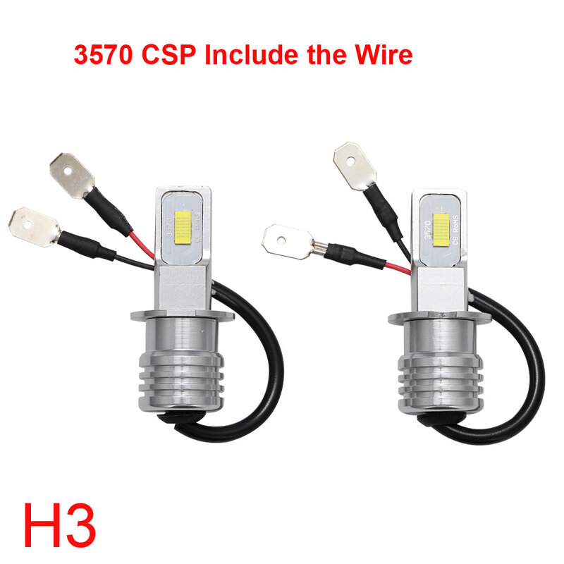 2 sztuki H4 H7 3570 LED CSP żarówki reflektorów samochodowych H8 H11 światła przeciwmgielne HB3 9005 HB4 H27 881 8000K 3000K 6000K 4300K automatyczne światło 12V 80W
