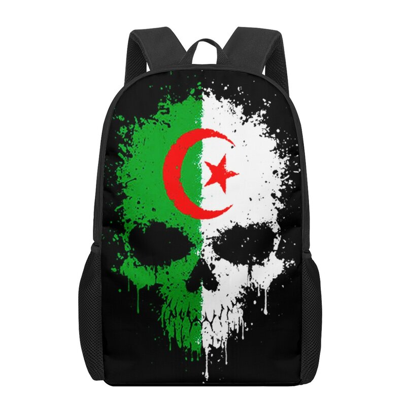 Algeria Flag Children School Bag for Toddler Printing Kid's Backpack Schoolbag Shoulder Bag Boys Girls Book Bags Mochila infanti