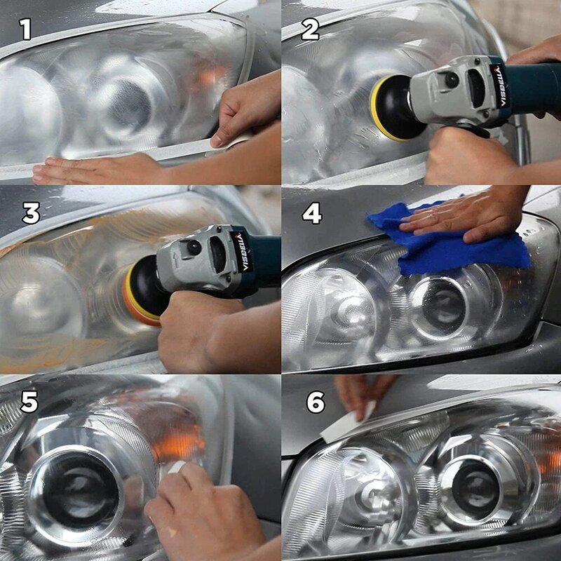 Набор для полировки автомобисветильник фар, инструмент для химической отбеливания и ремонта линз