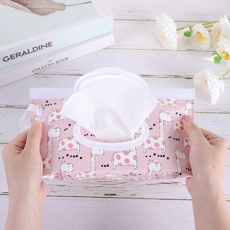 1PC EVA Baby Wet Wipe Pouch Wipes Holder Case Flip Cover Outdoor Useful Tissue Box Snap-Strap Reusable Refillable Wet Wipe Bag
