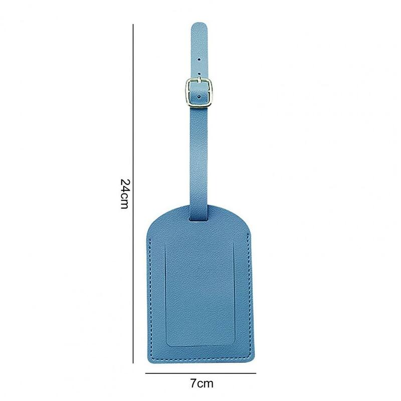 Luggage Tag Delicate Stitching with Flap Cover Easy to Recognize Portable Adjustable Buckle Privacy Protection Anti-scratch Faux