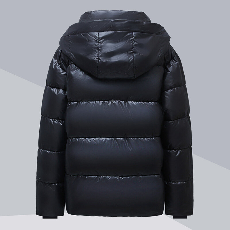 Корейская версия зимняя утолщенная Модная Джинсовая куртка из хлопка с капюшоном