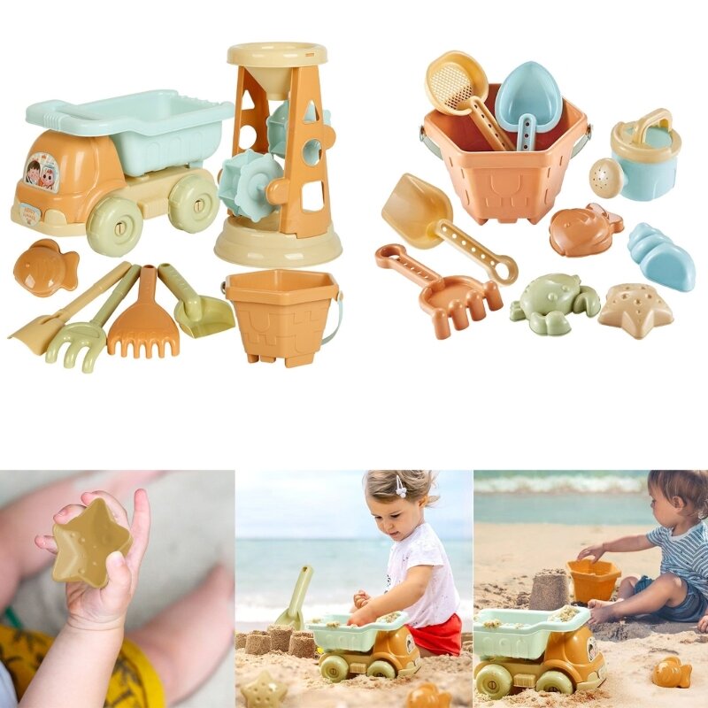 พลั่วของเล่นทรายสำหรับเด็กอุปกรณ์เล่นเกมทรายสำหรับเด็กอุปกรณ์สำหรับออกนอกบ้านในฤดูร้อน