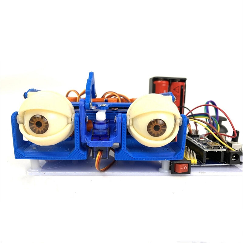 ดวงตาหุ่นยนต์ควบคุมด้วยจอยสติ๊กสำหรับหุ่นยนต์ Arduino Robot หุ่นยนต์ไบโอนิคนาโน6ดีพร้อมการพิมพ์3D SG90ไบโอนิคอายของตกแต่งงานปาร์ตี้โค้ดโอเพนซอร์ส