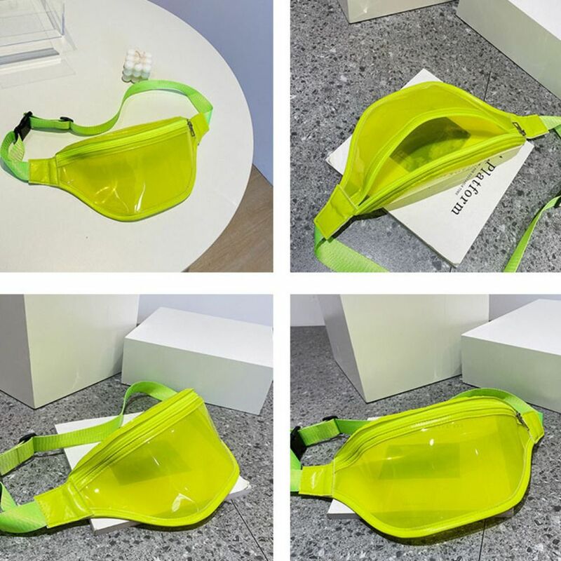 Wasserdichte transparente Hüft tasche Mode Umhängetasche Reiß verschluss PVC Brusttasche Gürtel tasche chinesische Art transparente Packung Reise