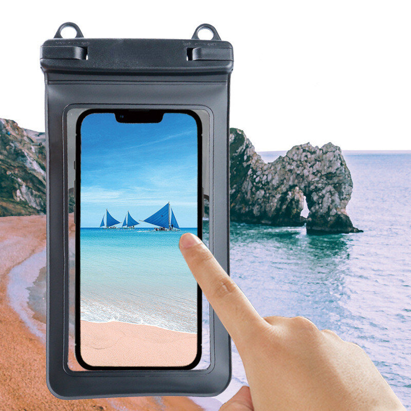 Sarung ponsel Universal, tahan air untuk menyelam berselancar PVC tas penyimpanan penutup kantung ponsel berenang di bawah air tas selempang kering
