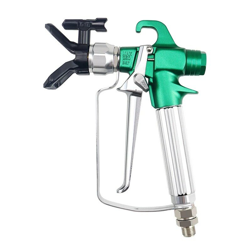 New Green Stainless Steel Airless Paint Spray Gun With Nozzle Guard For Electric Airless Paint Sprayers With 517 Spray Tip